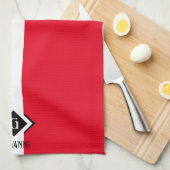 イタリイタリアンア国旗の赤い白の緑イタリア キッチンタオル (四つ折り)