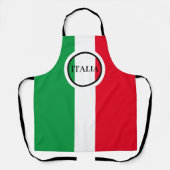 イタリイタリアンア国旗の赤と緑イタリア エプロン (正面)