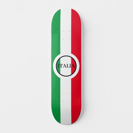 イタリイタリアンア国旗の赤と緑イタリア スケートボード (正面)