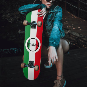 イタリイタリアンア国旗の赤と緑イタリア スケートボード