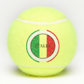 イタリイタリアンア国旗の赤と緑イタリア テニスボール (裏面)
