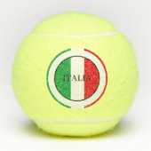 イタリイタリアンア国旗の赤と緑イタリア テニスボール (正面)