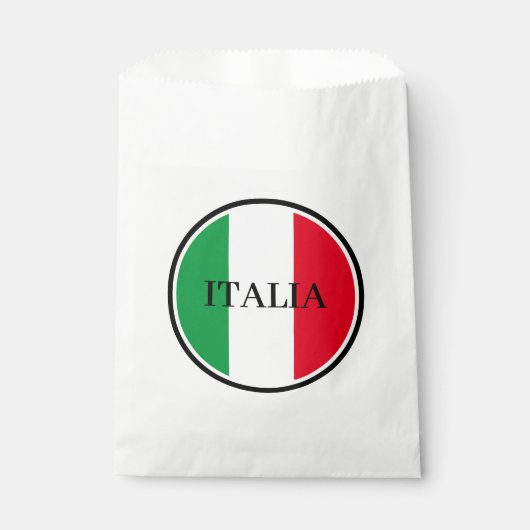 イタリイタリアンア国旗の赤と緑イタリア フェイバーバッグ (正面)