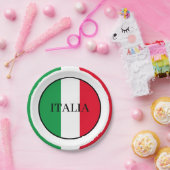 イタリイタリアンア国旗の赤と緑イタリア ペーパープレート (パーティー)
