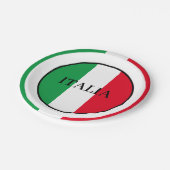 イタリイタリアンア国旗の赤と緑イタリア ペーパープレート (アングル)