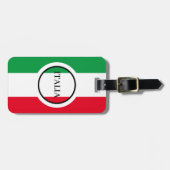 イタリイタリアンア国旗の赤と緑イタリア ラゲッジタグ (正面横)