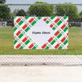 イタリイタリアンア国旗の黒の個人用設定 横断幕 (インサイチュ)