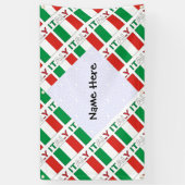 イタリイタリアンア国旗の黒の個人用設定 横断幕 (縦)