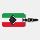 イタリイタリアンア国旗レッドホワイトグリーンイタリアイニシャル ラゲッジタグ (正面横)