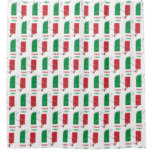 イタリイタリアンア国旗 シャワーカーテン (正面)