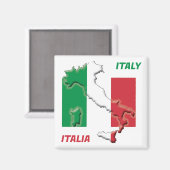 イタリイタリアンア国旗 マグネット (正面/裏面)