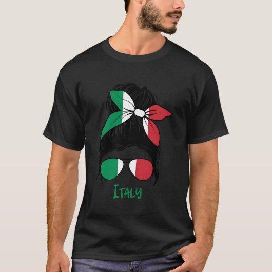 イタリイタリアンア国旗 Tシャツ (正面)