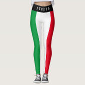 イタリイタリアンア国旗Red White Green Italia Women's レギンス (正面)