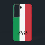 イタリイタリアンア・モノグラムカスタム国旗 SAMSUNG GALAXY S22ケース<br><div class="desc">イタリイタリアンアモノグラムカスタムサムスンギャラクシーS22ケースの国旗。三色パーソナライズされたの付き電ストライプ話カバー</div>