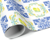 イタリイタリアンレモンブライダルシャワー結婚ズギフト ラッピングペーパー (ロールコーナー)