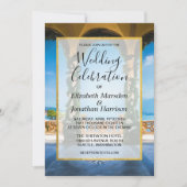 イタリエレガントアの目的地のウェディングアーチ 招待状 (正面)