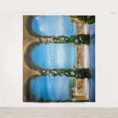 イタリエレガントアの結婚アーチ写真ブース背景 タペストリー (正面)