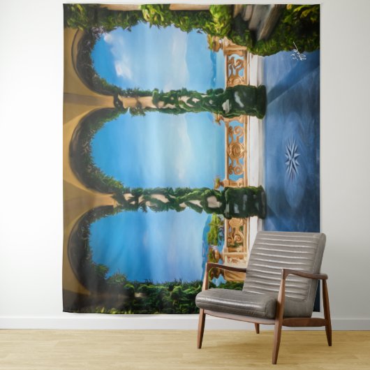 イタリエレガントアの結婚写真ブース背景 タペストリー (インサイチュ)