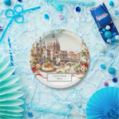 イタリエレガントアの結婚招待ディナー ペーパープレート (パーティー)