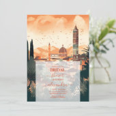 イタリエレガントアルフィレンスデスティネーションホテルブライダルシャワー 招待状 (スタンド正面)