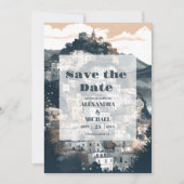 イタリエレガントカプリ行き先結婚式 セーブザデート (正面)