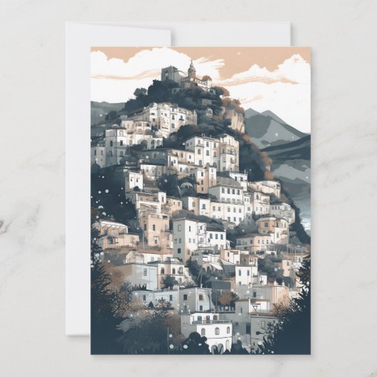 イタリエレガントカプリ行き先結婚式 セーブザデート (裏面)