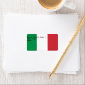 イタリカスタムア国旗を持つイタリアの国旗 ラベル (インサイチュ)