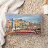 イタリカラフルアヴェネスカナルウォーター色 ランバークッション (ブランケット)