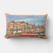 イタリカラフルアヴェネスカナルウォーター色 ランバークッション (正面)