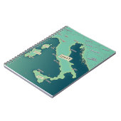 イタリクラシックアのクリップボードの地図 ノートブック (左側)