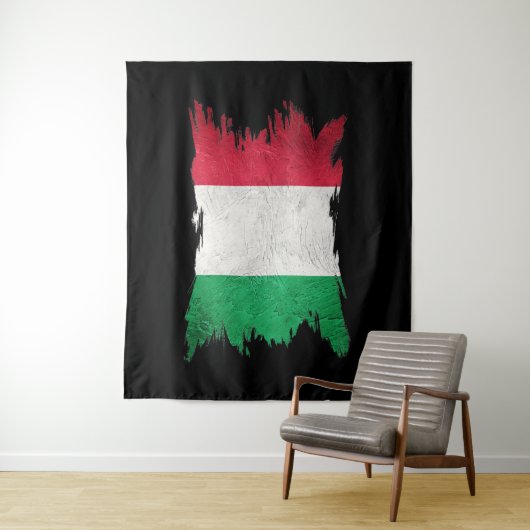 イタリグランジア国旗イタリアン、ブラシストローク タペストリー (インサイチュ)