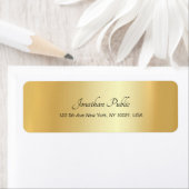 イタリックシンプル文字グラマラスモダンゴールデン ラベル (インサイチュ)