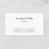 イタリックモダンスクリプトデザインプロフェッショナルシンプル 名刺 (裏面)