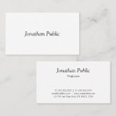 イタリックモダンスクリプトデザインプロフェッショナルシンプル 名刺 (正面/裏面)