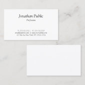 イタリック文字デザインエレガントプロフェッショナルシンプル 名刺 (正面/裏面)