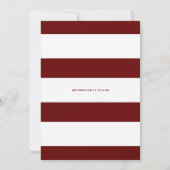 イタリック赤と白はっきりしたタイポグラフィモダン セーブザデート (裏面)