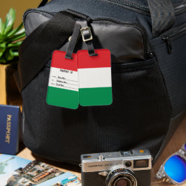 イタリパーソナライズされたアの荷札の国旗 ラゲッジタグ