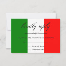 イタリモダンアイタリアンウェディングRSVP 出欠カード
