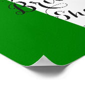 イタリモダンアイタリアンブライダルシャワー標識 ポスター (角)