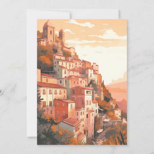 イタリモダンアエレガントの目的地の結婚式 招待状 (裏面)