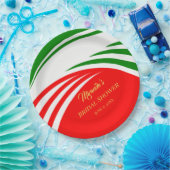 イタリモダンア国旗のブライダルシャワー ペーパープレート (パーティー)