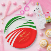 イタリモダンア国旗のブライダルシャワー ペーパープレート (パーティー)