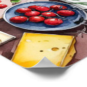 イタリモダンイタリアンア食品の赤ちゃんシャワー歓迎サイン ポスター (角)