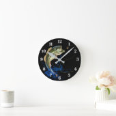 イタリーバスジャンプ魚釣り ラウンド壁時計 (ホーム)