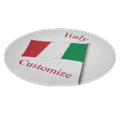 イタリー国旗サンダーカーヴ カッティングボード (角)