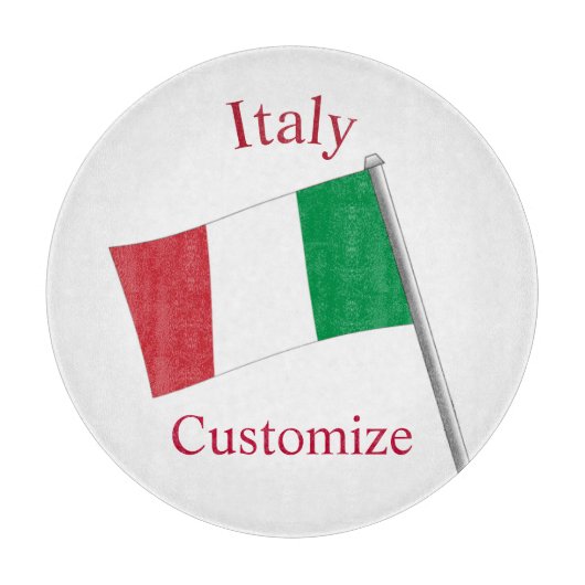 イタリー国旗サンダーカーヴ カッティングボード (正面)