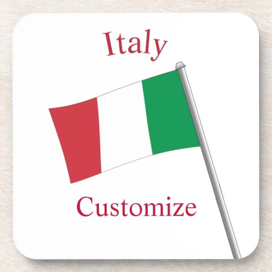 イタリー国旗サンダーカーヴ コースター (正面)