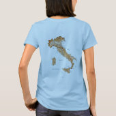 イタリー国旗+地図Tシャツ Tシャツ (裏面)