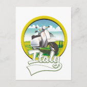 イタリー スクーター 旅行 ロゴ シーズンポストカード (正面)