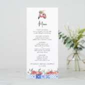 イタリ地中海のアフローラピンクブライダルシャワー メニュー (スタンド正面)